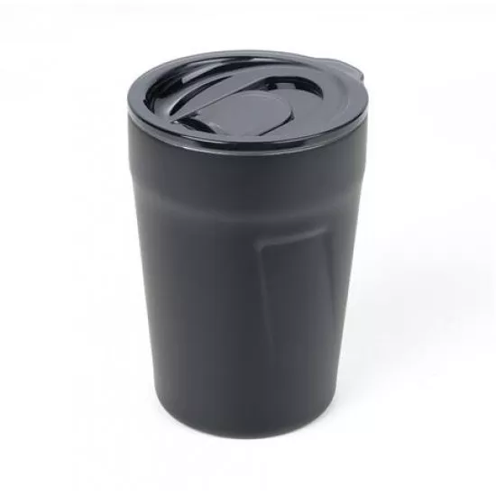 Termoszbögre, 300 ml, rozsdamentes acél, TROIKA "Cup-uccino", fekete