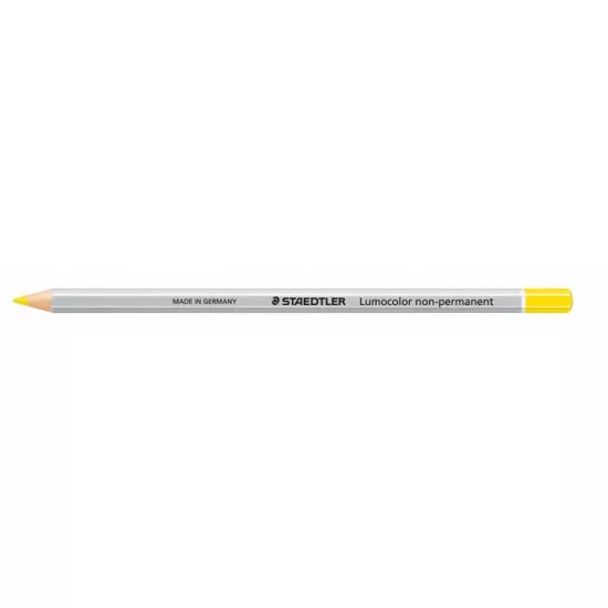 Színes ceruza, hatszögletű, mindenre író, lemosható (omnichrom), STAEDTLER "Lumocolor", sárga