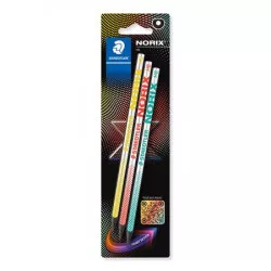 Grafitceruza készlet, HB, STAEDTLER "Norix® 181", 3 különböző szín