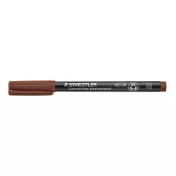 Alkoholos marker, OHP, 1 mm, STAEDTLER "Lumocolor 317 M", barna