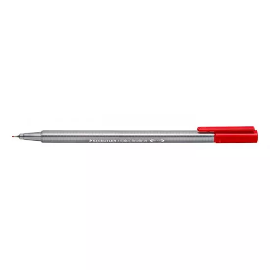 Tűfilc, 0,3 mm, STAEDTLER "Triplus", piros