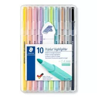 Szövegkiemelő készlet, 1-4 mm, STAEDTLER, 10 különböző szín Szövegkiemelő készlet, 1-4 mm, STAEDTLER, 10 különböző szín