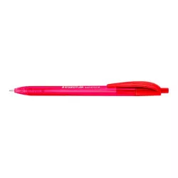 Golyóstoll, 0,5 mm, nyomógombos, STAEDTLER "Ball 423 M", piros