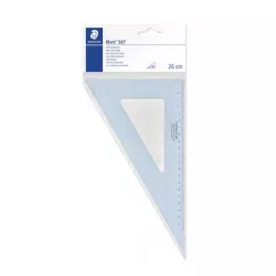 Háromszög vonalzó, műanyag, 60°, 25 cm, STAEDTLER "Mars", átlátszó kék