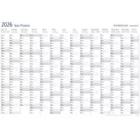 Éves tervezőtábla, törölhető, angol nyelvű, 84x60 cm, STAEDTLER "Lumocolor® 641 YP", 2026 Éves tervezőtábla, törölhető, angol nyelvű, 84x60 cm, STAEDTLER "Lumocolor® 641 YP", 2026