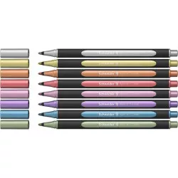 Akril marker készlet, 1-2 mm, SCHNEIDER "Paint-It 020", 8 különböző metálfényű szín