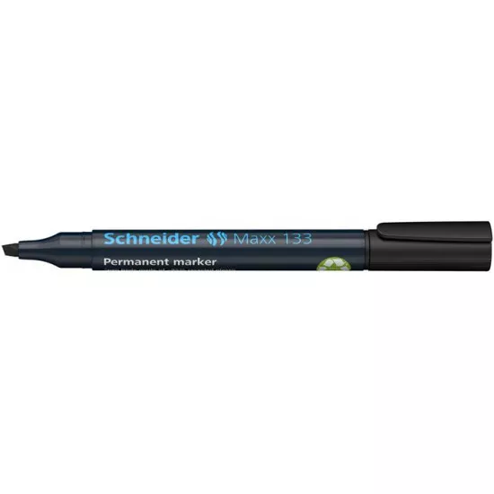 Alkoholos marker, 1-4 mm, vágott, SCHNEIDER "Maxx 133", fekete