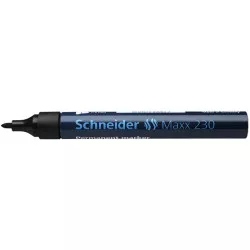 Alkoholos marker, 1-3 mm, fémházas, SCHNEIDER "Maxx 230", fekete