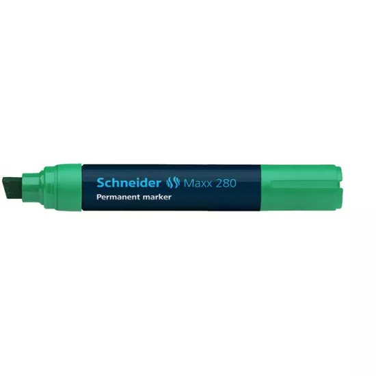 Alkoholos marker, 4-12 mm, vágott, SCHNEIDER "Maxx 280", zöld