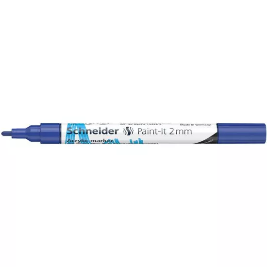 Akril marker, 2 mm, SCHNEIDER "Paint-It 310", kék