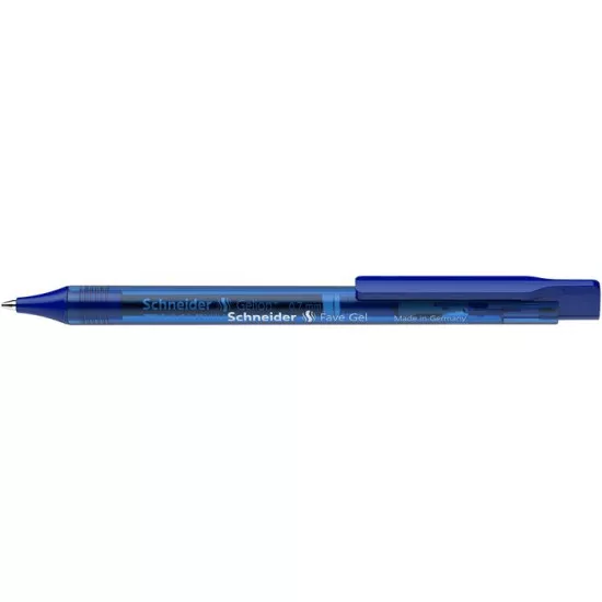 Zseléstoll, 0,4 mm, nyomógombos, SCHNEIDER "Fave Gel", kék