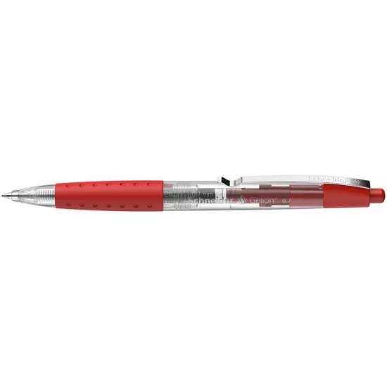 Zseléstoll, 0,4 mm, nyomógombos, SCHNEIDER "Gelion +", piros