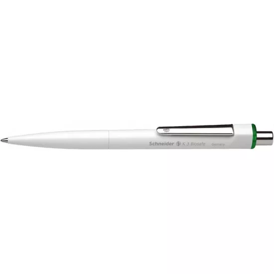 Golyóstoll, 0,5 mm, nyomógombos, SCHNEIDER "K3", zöld