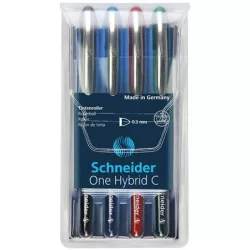 Rollertoll készlet, 0,3 mm, SCHNEIDER "One Hybrid C", 4 szín