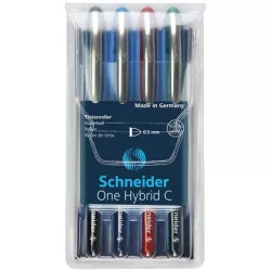 Rollertoll készlet, 0,5 mm, SCHNEIDER "One Hybrid C", 4 szín