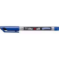 Alkoholos marker, 0,4 mm, kúpos, STABILO "Write-4-all", kék