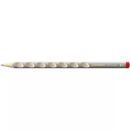 Színes ceruza, háromszögletű, jobbkezes, vastag, STABILO "EASYcolors", ezüst