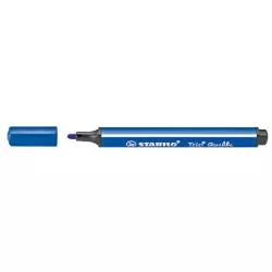 Filctoll, 1,5-2 mm, rugós hegy, STABILO "Trio Scribbi", kék