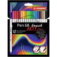 Ecsetirón készlet, STABILO "Pen 68 brush ARTY", 18 különböző szín Ecsetirón készlet, STABILO "Pen 68 brush ARTY", 18 különböző szín