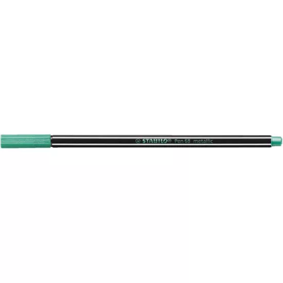 Rostirón, 1,4 mm, STABILO "Pen 68 metallic", metálzöld