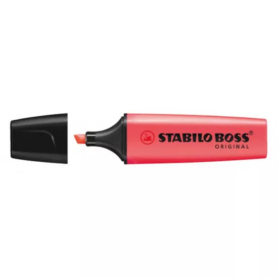 Szövegkiemelő, 2-5 mm, STABILO "BOSS original", piros