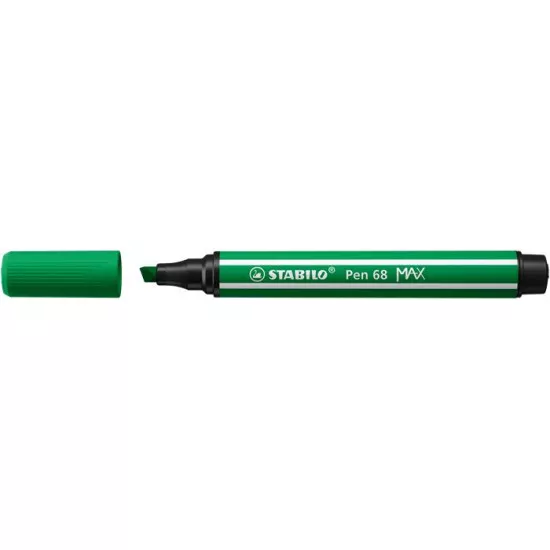 Rostirón, 1-5 mm, vágott hegy, STABILO "Pen 68 MAX", zöld