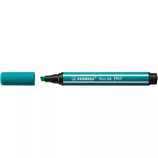 Rostirón, 1-5 mm, vágott hegy, STABILO "Pen 68 MAX", türkizkék
