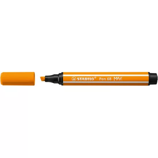 Rostirón, 1-5 mm, vágott hegy, STABILO "Pen 68 MAX", narancssárga