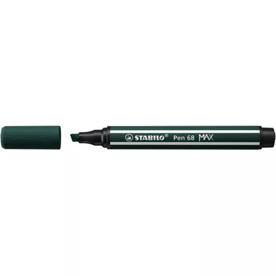 Rostirón, 1-5 mm, vágott hegy, STABILO "Pen 68 MAX", földzöld