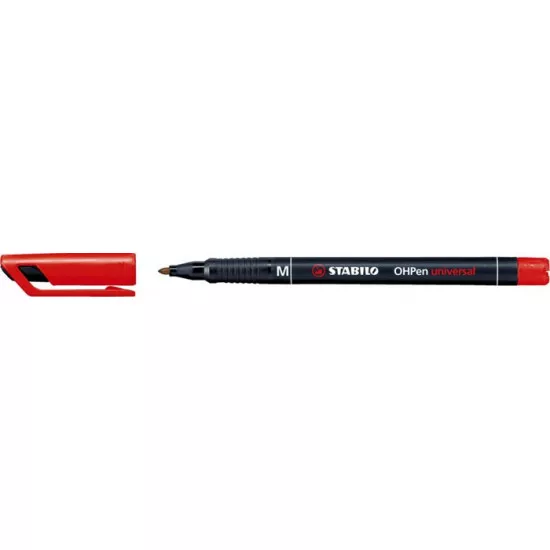 Alkoholos marker, 1 mm, STABILO "OHPen M", piros