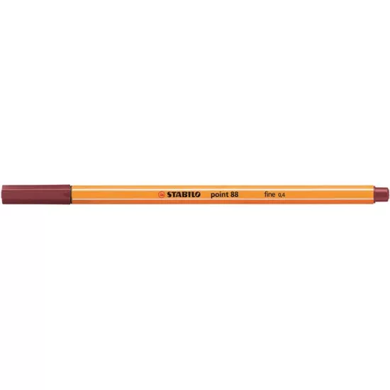 Tűfilc, 0,4 mm, STABILO "Point 88", bíborvörös