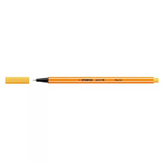 Tűfilc, 0,4 mm, STABILO "Point 88", sárga