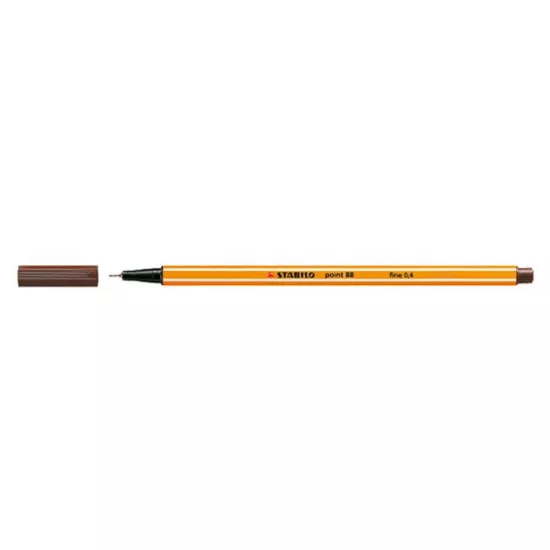 Tűfilc, 0,4 mm, STABILO "Point 88", barna
