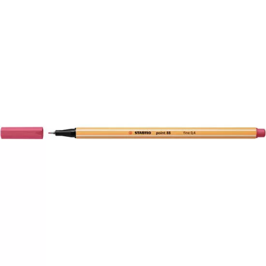 Tűfilc, 0,4 mm, STABILO "Point 88", eperpiros