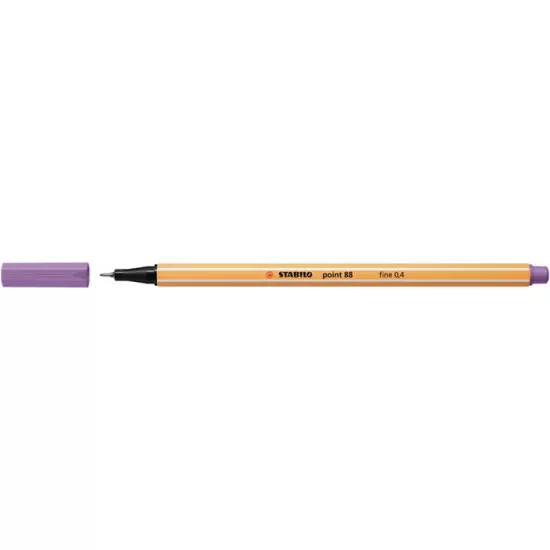 Tűfilc, 0,4 mm, STABILO "Point 88", szürkéslila