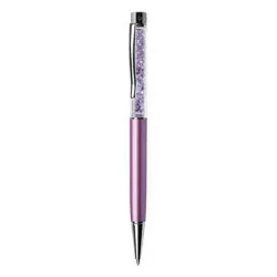 Golyóstoll, világoslila, felül világoslila SWAROVSKI® kristállyal töltve, 14 cm, ART CRYSTELLA®