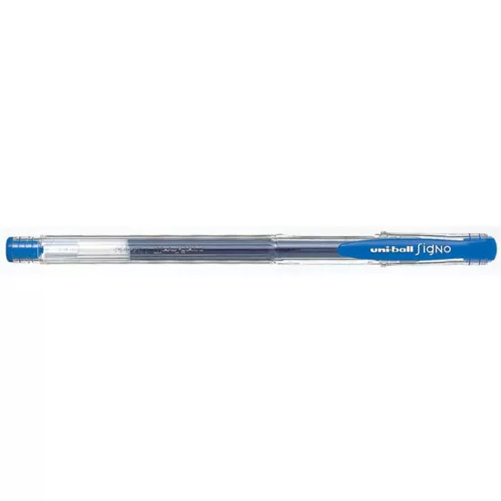 Zseléstoll, 0,3 mm, kupakos, UNI "UM-100 Signo Micro", kék