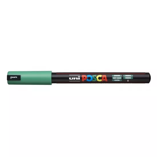 Dekormarker, 0,7 mm, UNI "Posca PC-1MR", zöld
