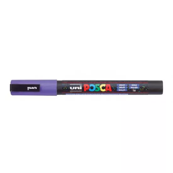 Dekormarker, 0,9-1,3 mm, UNI "Posca PC-3ML", fényes lila