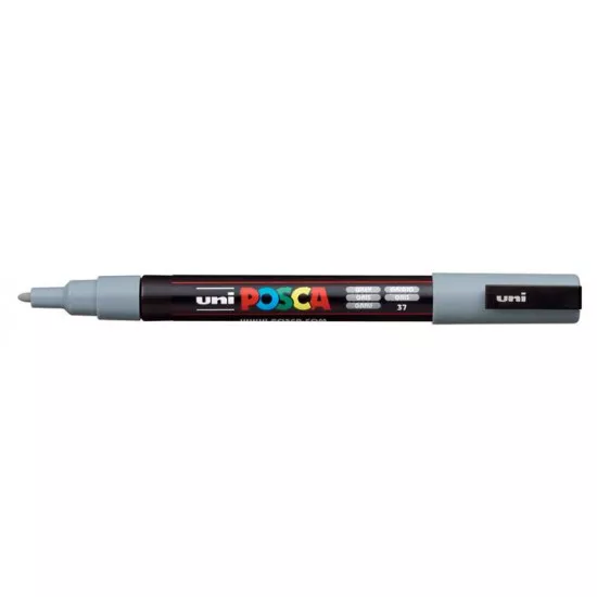 Dekormarker, 0,9-1,3 mm, UNI "Posca PC-3M", szürke