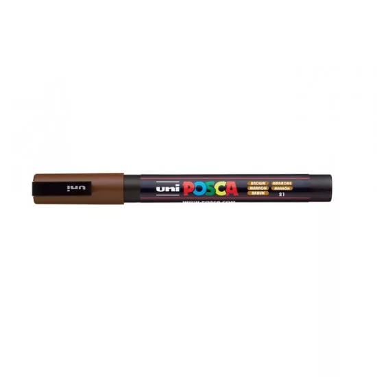 Dekormarker, 1,8-2,5 mm, UNI "Posca PC-5M", barna