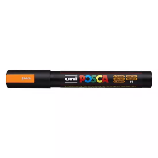 Dekormarker, 1,8-2,5 mm, UNI "Posca PC-5M", fluor narancs