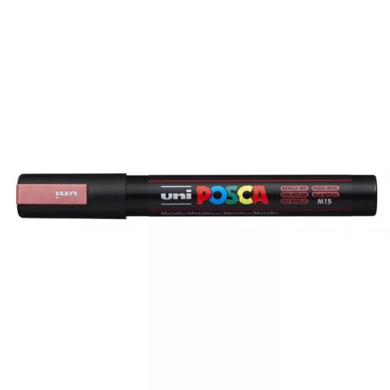 Dekormarker, 1,8-2,5 mm, UNI "Posca PC-5M", metál piros