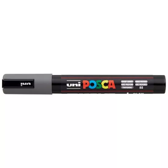Dekormarker, 1,8-2,5 mm, UNI "Posca PC-5M", mély szürke
