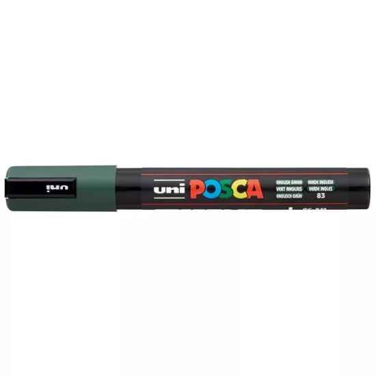 Dekormarker, 1,8-2,5 mm, UNI "Posca PC-5M", mangó zöld