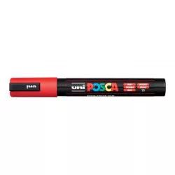 Dekormarker, 1,8-2,5 mm, UNI "Posca PC-5M", piros