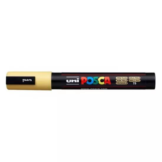 Dekormarker, 1,8-2,5 mm, UNI "Posca PC-5M", szalmasárga