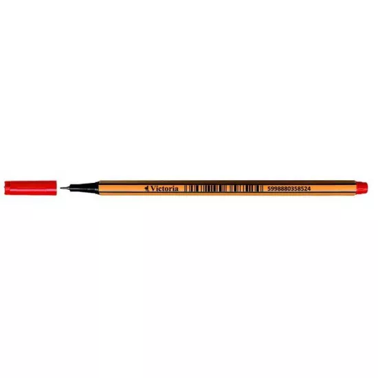 Tűfilc, 0,4 mm, VICTORIA,"Slim", piros