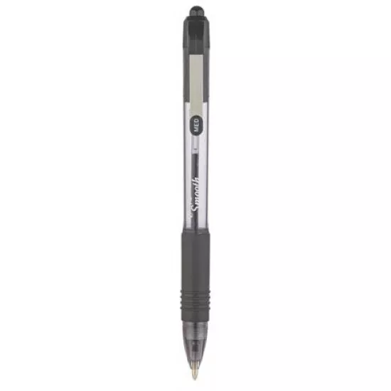 Golyóstoll, 0,27 mm, nyomógombos, ZEBRA "Z-Grip Smooth", fekete