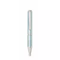 Golyóstoll, 0,24 mm, teleszkópos, metálkék színű tolltest, ZEBRA "SL-F1", kék